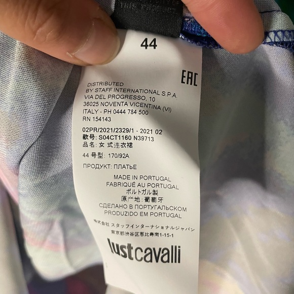 Womens Just Cavalli Multi Color Print Dress 44 EUR/US 8 * - Picture 8 of 13